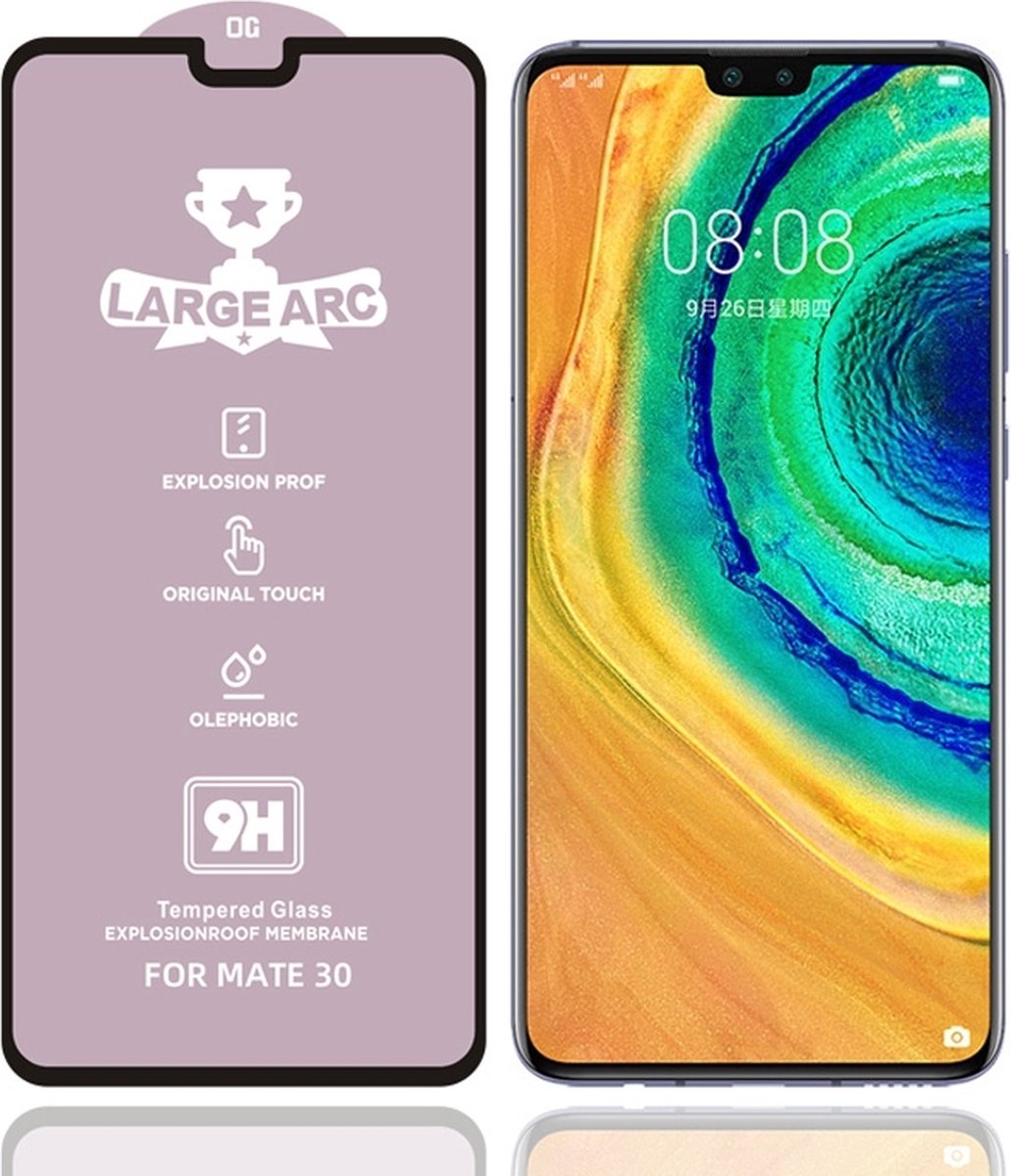 Mobigear Screenprotector geschikt voor Huawei Mate 30 Glazen | Mobigear Premium Screenprotector - Case Friendly - Zwart