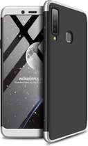 Mobigear Hoesje geschikt voor Samsung Galaxy A9 (2018) Telefoonhoesje Hardcase | Mobigear TriGuard Backcover | Galaxy A9 (2018) Case | Back Cover - Zwart / Zilver