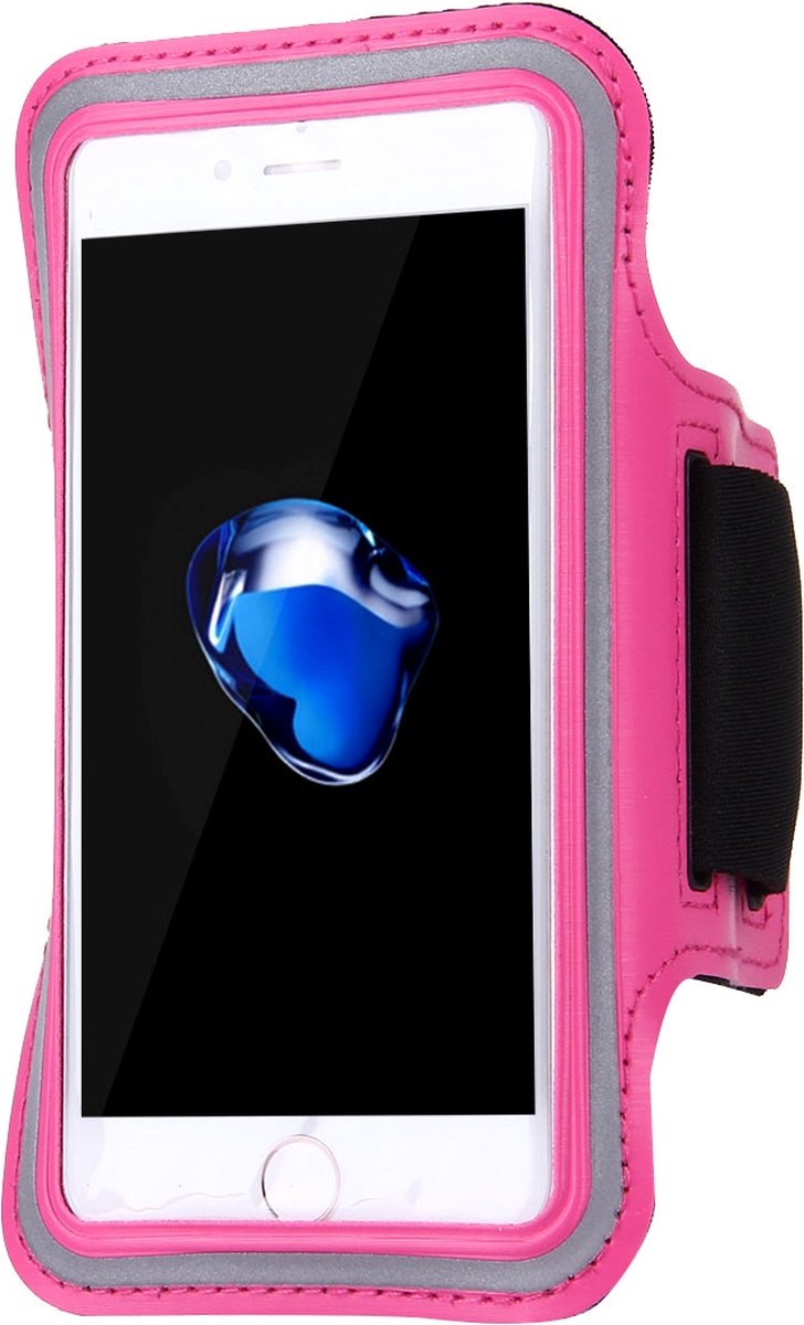 Mobigear Telefoonhoesje geschikt voor Telefoonhouder Hardlopen Apple iPhone 6s Sport Hoesje Neopreen | Mobigear Sportarmband - Roze