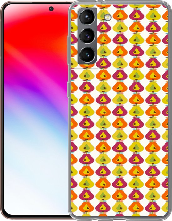 Coque Samsung Galaxy S21 - Rétro - Design - Poire - Fruit - Coque de téléphone en Siliconen