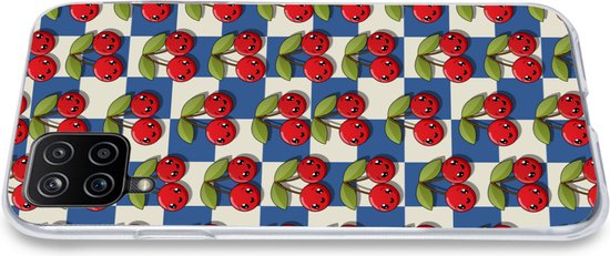 Coque Samsung Galaxy A12 - Meiden - Cerise - Nourriture - Motifs - Coque de téléphone en Siliconen -