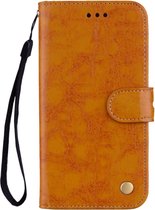 Mobigear Telefoonhoesje geschikt voor Huawei P20 Lite (2018) Hoesje | Mobigear Wallet Bookcase Portemonnee | Pasjeshouder voor 2 Pasjes | Telefoonhoesje voor Pinpas / OV Kaart / Rijbewijs - Cognac