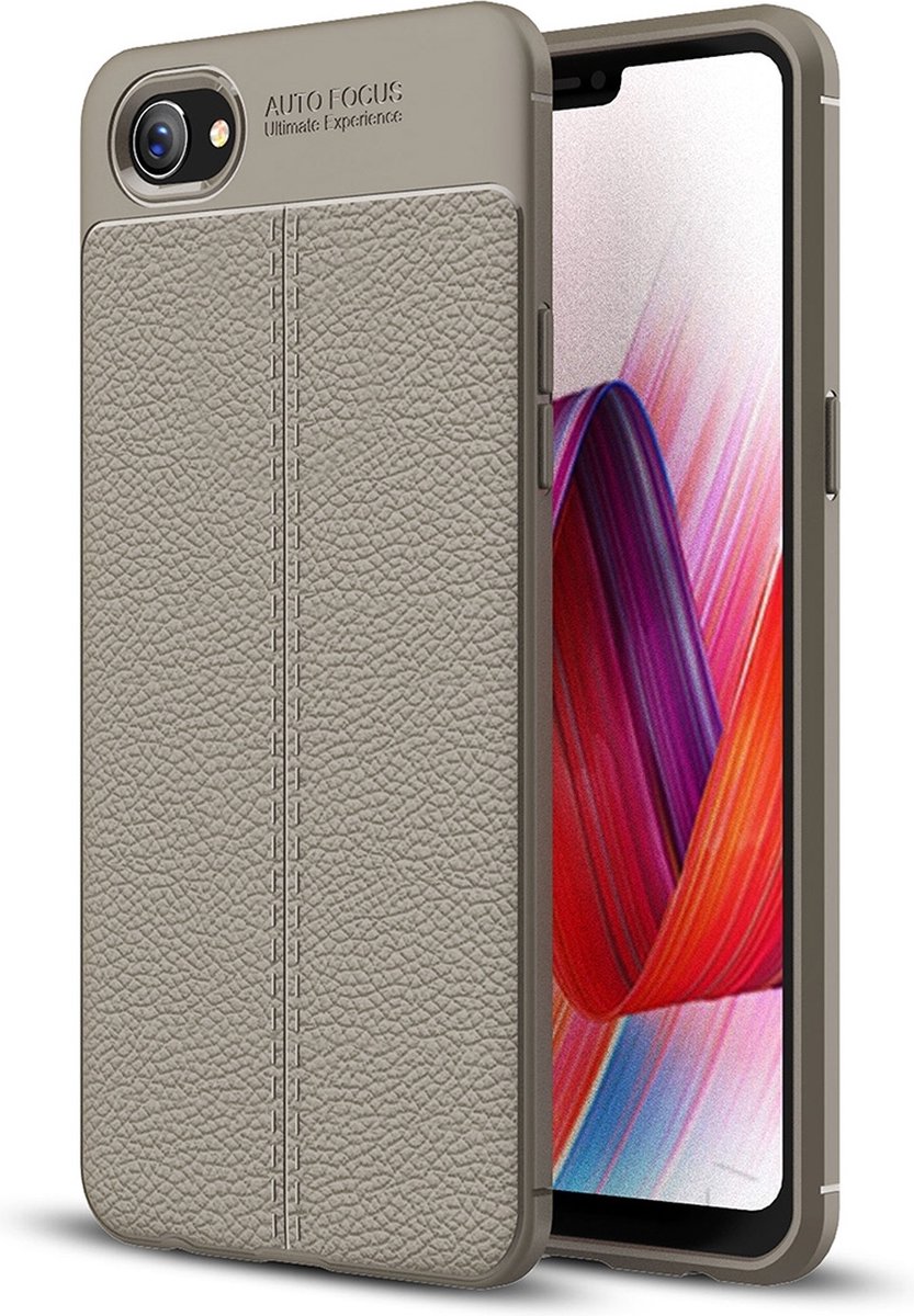 Mobigear Hoesje geschikt voor OPPO A3 Telefoonhoesje Flexibel TPU | Mobigear Luxury Backcover | A3 Case | Back Cover - Grijs
