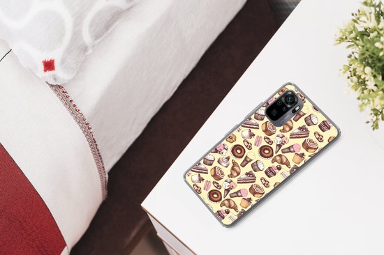 Coque Xiaomi Redmi Note 10 Pro - Fille - Nourriture - Gâteau - Motifs - Fille - Kids - Enfants - Meiden - Coque de téléphone en Siliconen