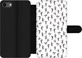 Bookcase Geschikt voor iPhone SE 2020 telefoonhoesje - Meisje - Dans - Patronen - Girl - Kids - Kinderen - Met vakjes - Wallet case met magneetsluiting