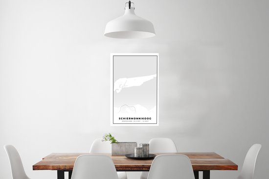 Affiche Plan de la ville - Plan d'étage - Carte - Schiermonnikoog - 60x90 cm