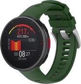 Siliconen Smartwatch bandje - Geschikt voor Polar Vantage V2 siliconen bandje - groen - Strap-it Horlogeband / Polsband / Armband