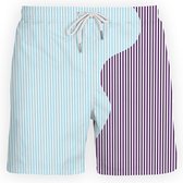 SEA'SONS - Zwembroek Jongens - Kleurveranderend - Striped - Roze-Blauw - Maat 122/128 (SEASONS - Kleur veranderend)