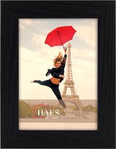 HAES DECO - Houten fotolijst Paris zwart voor 1 foto formaat 13x18 - SP001131