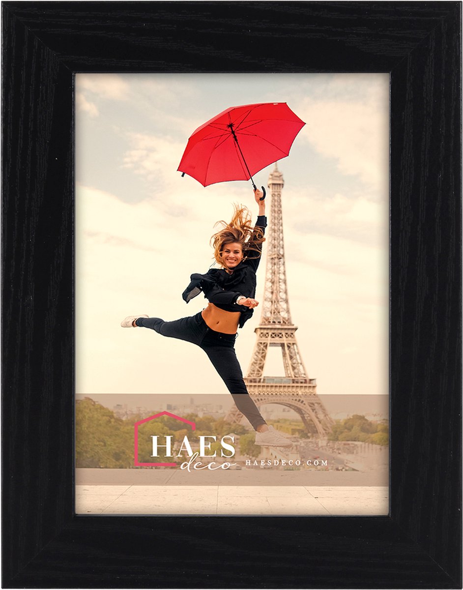 HAES deco Houten fotolijst Paris zwart voor 1 foto formaat 13x18 - SP001131