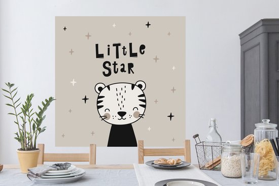 Stickers muraux - Petite étoile - Proverbes - Citations - Enfants - Kids - Bébé - Garçons - Meiden - 120x120 cm - Feuille adhésive XXL