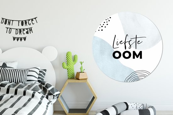 Wall Circle - Wall Circle Indoor - Citation - Tonton - Amour - ⌀ 150 cm - Décoration murale - Peintures Ronds