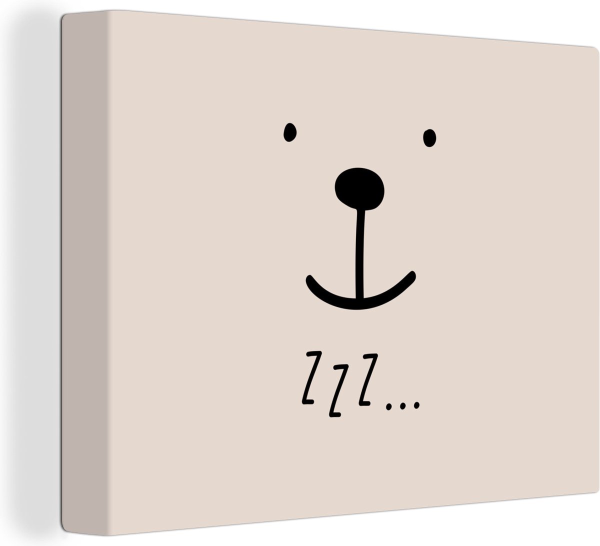 Canvas Schilderij Spreuken - Zzz... - Quotes - Kinderen - Kids - Baby - 120x90 cm - Wanddecoratie
