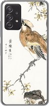 Geschikt voor Samsung galaxy a73 hoesje - Vintage - Vogel - Japans - Tekens - Siliconen Telefoonhoesje