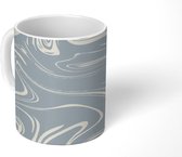 Mok - Marmer - Blauw - Patronen - 350 ML - Beker - Uitdeelcadeautjes