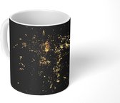 Mok - Goud - Verf - Abstract - 350 ML - Beker - Uitdeelcadeautjes