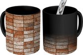 Magische Mok - Foto op Warmte Mok - Baksteen - Patronen - Bruin - 350 ML - Uitdeelcadeautjes