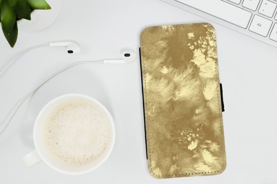 Étui pour téléphone Bookcase iPhone 13 Mini - Goud - Peinture - Abstrait - Avec poches - Étui portefeuille avec fermeture magnétique