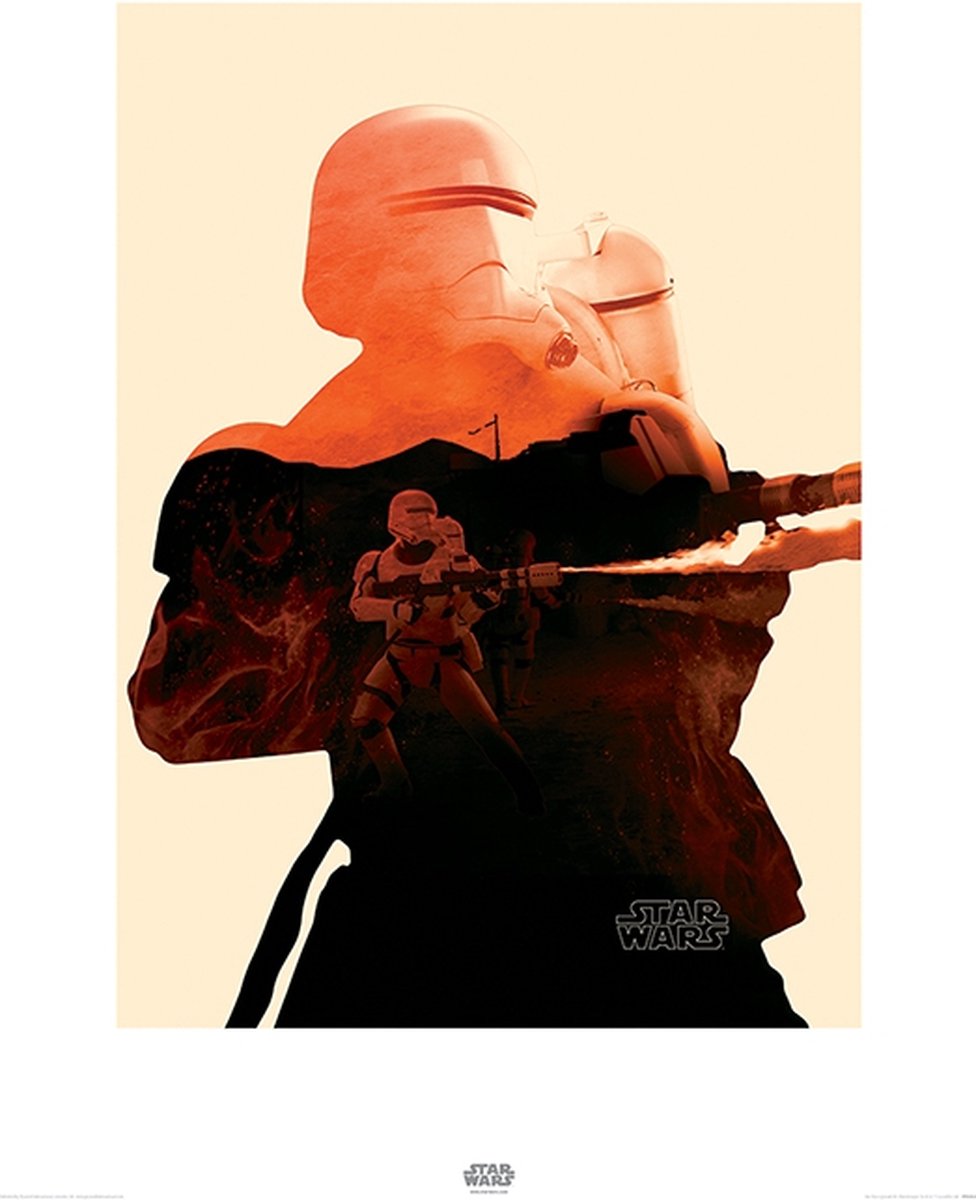Star Wars Episode VII Flametrooper Tri Art Print 60x80cm | Poster Multi color