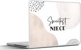 Laptop sticker - 14 inch - Spreuken - Liefde - Familie - Niece - 32x5x23x5cm - Laptopstickers - Laptop skin - Cover