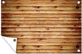 Muurdecoratie Muur - Planken - Hout - 180x120 cm - Tuinposter - Tuindoek - Buitenposter