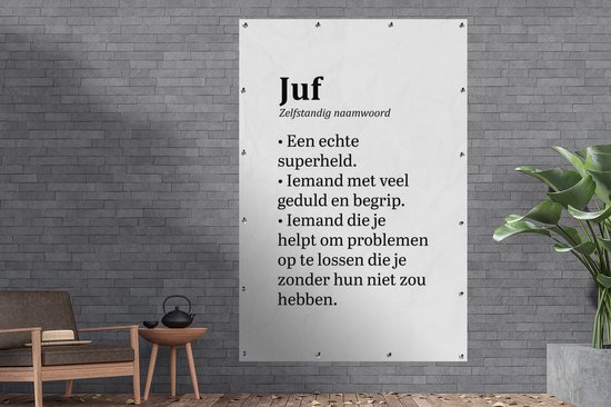 Décoration murale Citation - Merci professeur - Wit - Professeur - 120x180 cm - Poster jardin