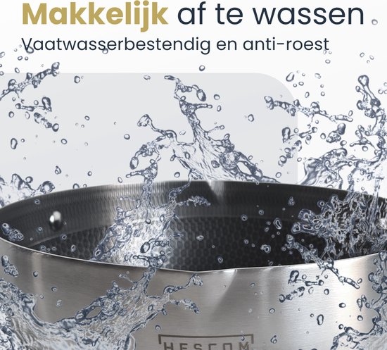 Hescom Keramische Braadpan 26cm incl. Deksel | Geschikt voor alle warmtebronnen en vaatwasserbestendig | Gezonde antiaanbaklaag