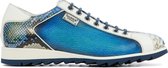 Harris Sneakers Heren - Lage sneakers / Herenschoenen - Leer - 2817 pyth - Pythonprint  -  Blauw - Maat 44