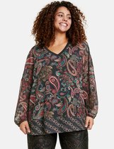 SAMOON Dames 2-in-1 blouse met paisleymotief