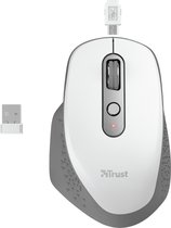 Trust Ozaa - Draadloze muis met USB-dongle - Oplaadbaar - Wit