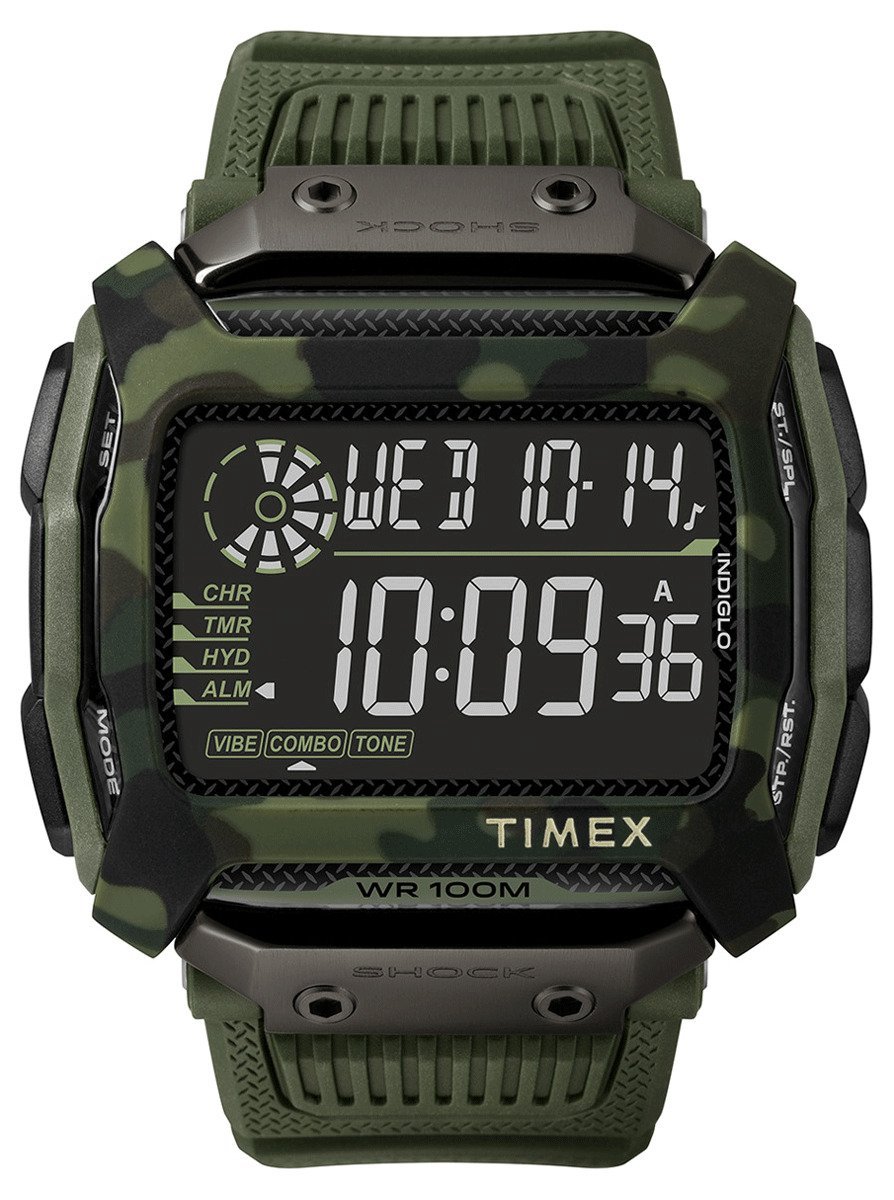 Timex Command TW5M20400 Horloge - Siliconen - Groen - Ø 48.5 mm