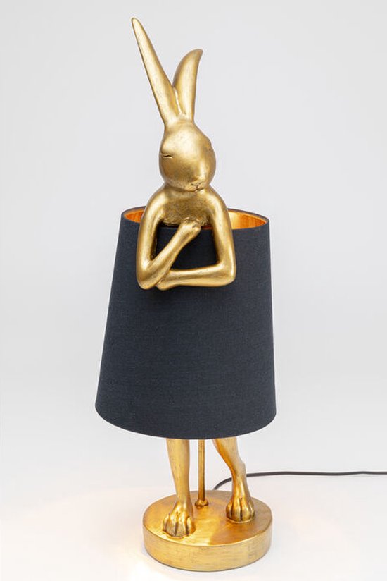 Kare Design - Tafellamp Dierenlamp Animal Rabbit - goud/zwart - H 68 cm
