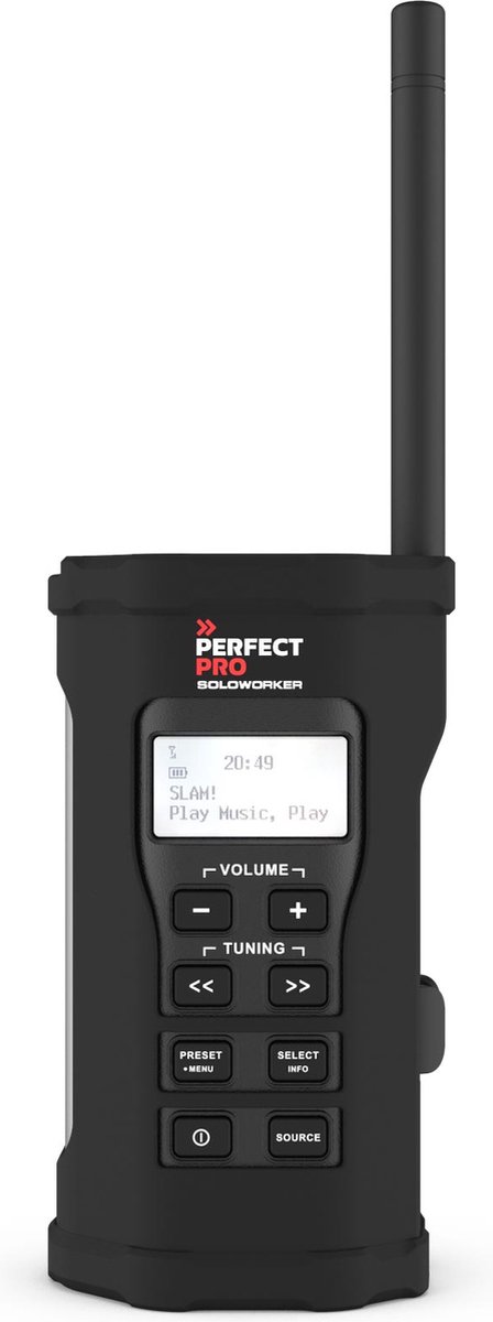 PerfectPro Soloworker - Bouwplaats Radio - Dab+ & FM - Bluetooth -  Lithiumaccu -... | bol