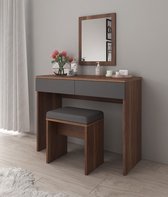 Meubella - Kaptafel Quin - Grijs - Eiken