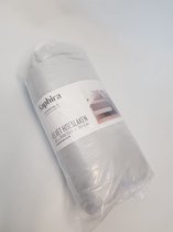 Saphira Velvet/Velours Hoeslaken Silver 140/160 x 200 cm + 30 cm hoekhoogte