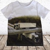 Stoer t-shirt met vrachtwagens LOO3 -s&C-110/116-t-shirts jongens