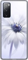 Geschikt voor Samsung Galaxy S20 FE hoesje - Bloem - Abstract - Wit - Siliconen Telefoonhoesje