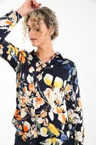 Cassis Dames Hemd met bloemenmotief - Outdoorblouse - Maat 46