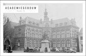 Walljar - Academiegebouw '54 - Zwart wit poster