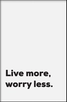 Walljar - Worry Less - Muurdecoratie - Canvas schilderij