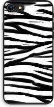 Case Company® - iPhone 7 hoesje - Zebra pattern - 100% Biologisch Afbreekbaar - Duurzaam - Biodegradable Soft Case - Milieuvriendelijke Print op Achterkant - Zwarte Zijkanten - Bescherming Ov