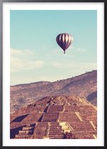 Poster Met Zwarte Lijst - Piramide Teotihuacan Poster