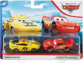 Disney Cars auto 2-pack voertuigen - Charlie Checker & Lightning McQueen Bliksem