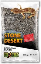 EXO TERRA Bahariya Stone Desert Substrate 20kg - Zwart - Voor reptielen