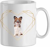 Mok Papillon 2.5| Hond| Hondenliefhebber | Cadeau| Cadeau voor hem| cadeau voor haar | Beker 31 CL