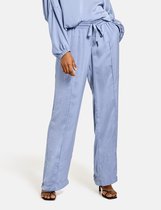 TAIFUN Dames Palazzobroek met gerecycled polyester Atlantic Mist-48