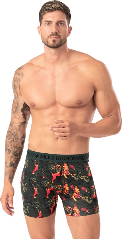 Muchachomalo-4-pack onderbroeken voor mannen-Elastisch Katoen-Boxershorts - Maat M