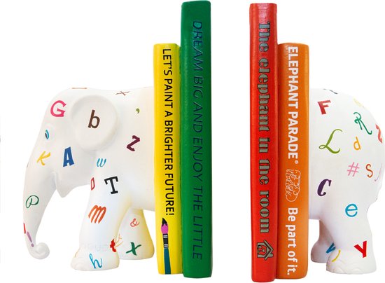 Elephant Parade - Literally Colourful Bookends - Boekensteunen - 15cm hoog