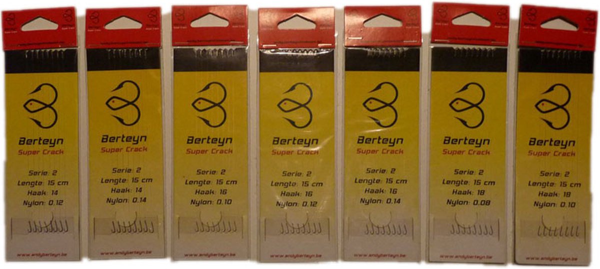 Supercrack Berteyn Super Crack Onderlijnen Serie 2 - Maat : 15cm-haak14-0.14mm