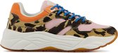 Scotch & Soda Sneakers Dames - Lage sneakers / Damesschoenen - Canvas - Celest leo - Leopardprint  -  Leopard - Maat 38